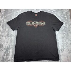 Harley Davidson T Shirt Mens 2XL Black Schaeffers Orwigsburg PA Graphic 2011